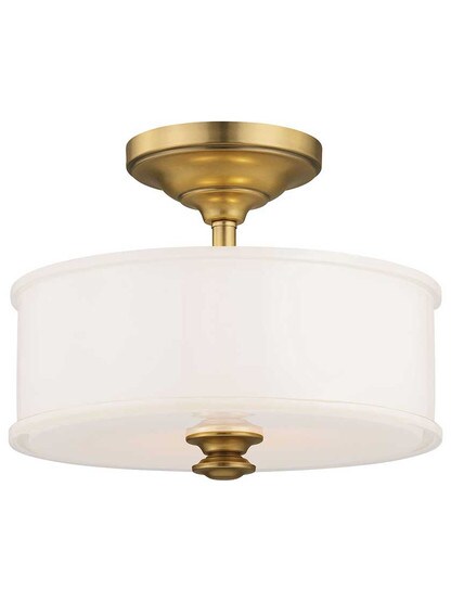 Harbour Point 2-Light Semi Flush Mount in Liberty Gold.